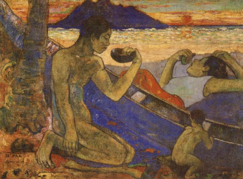 Paul Gauguin The Dug-Out Norge oil painting art